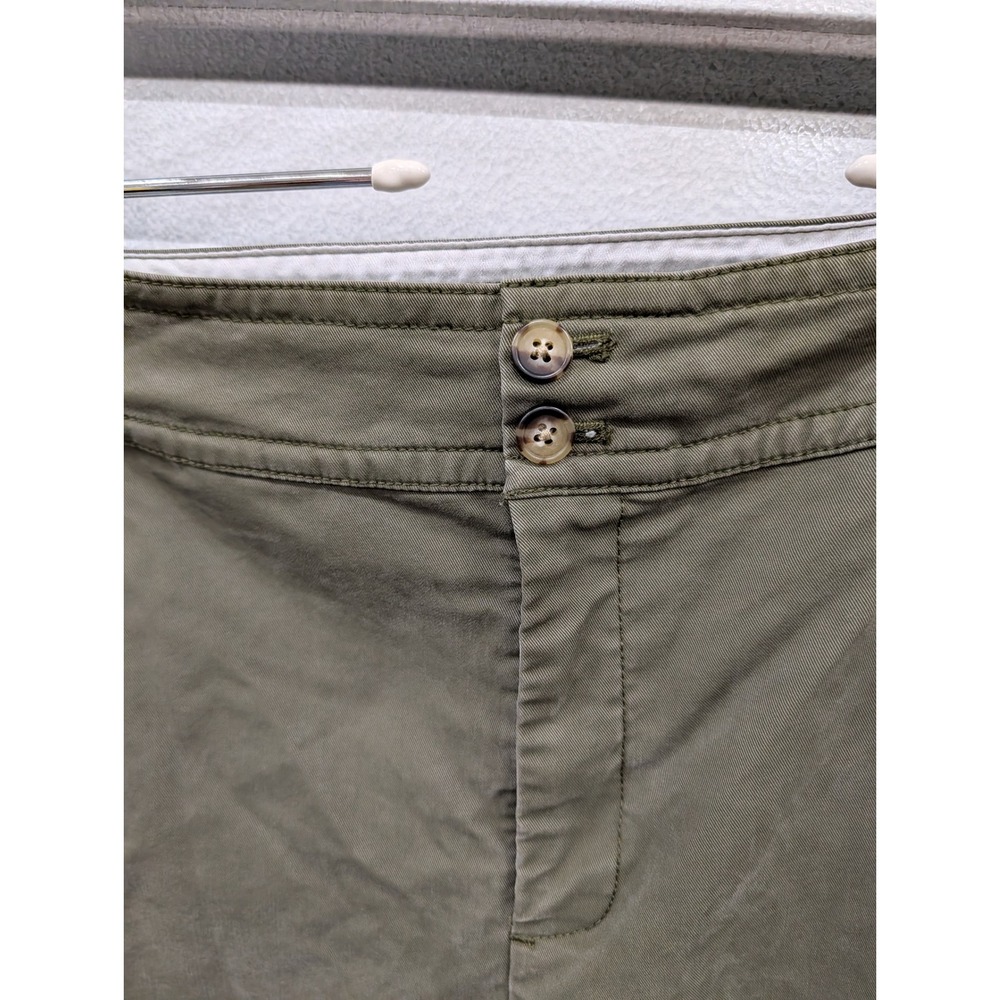 J.Crew Women's Olive Green Wide Leg Cropped Chino Pants High Rise Twill- Size 4 - Picture 7 of 7